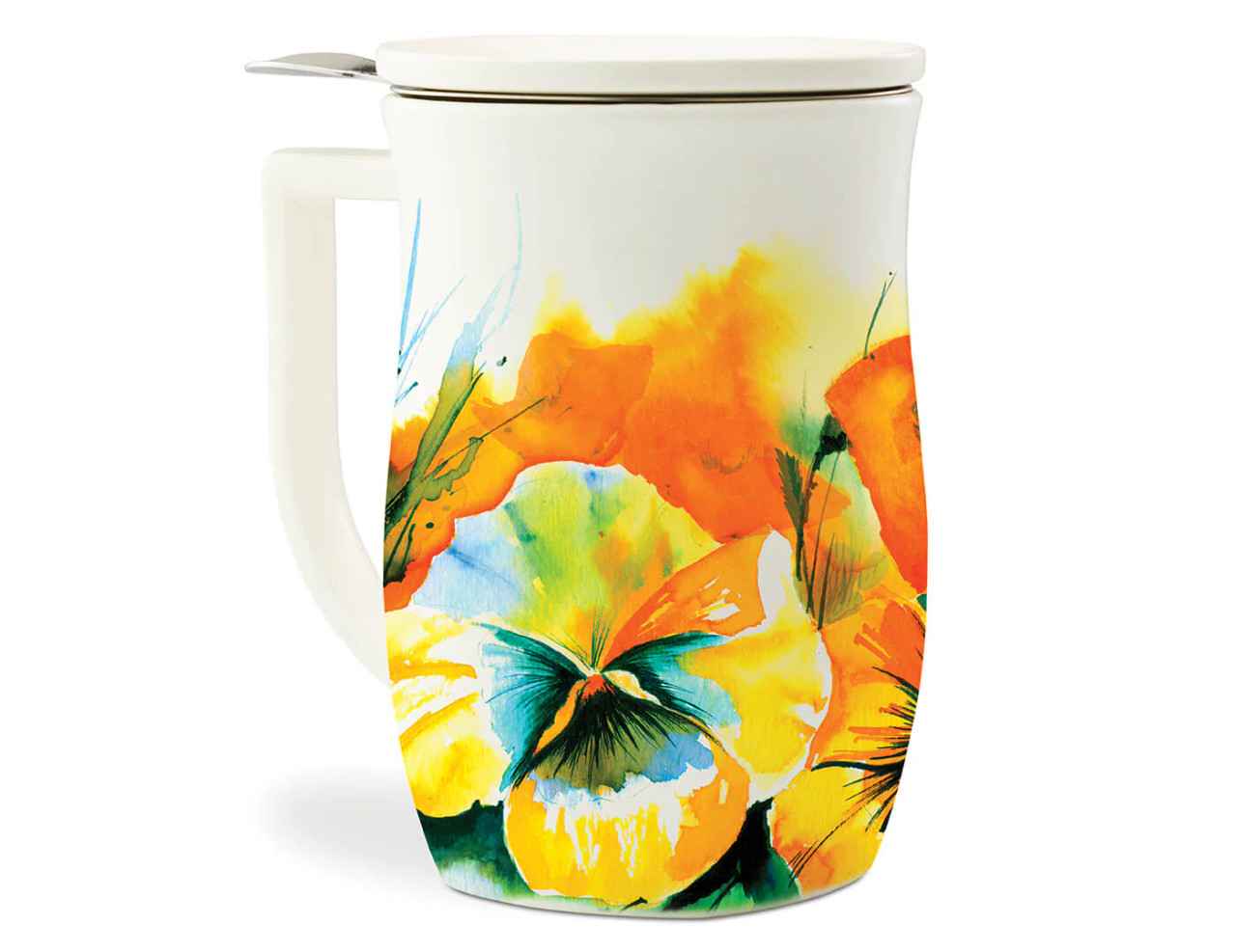 FIORE STEEPING CUP WITH INFUSER WILD POPPY - TEA FORTE