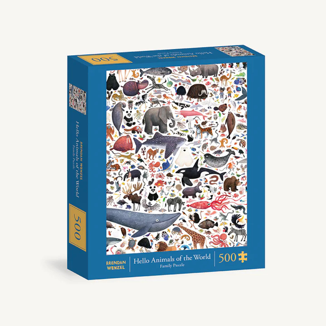 Hello Animals of the World 500-Piece Family Puzzle