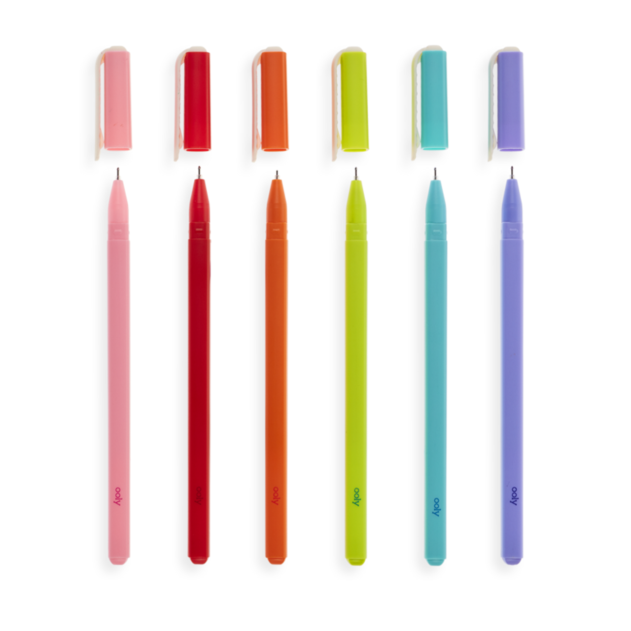  Ooly, Six Click Multicolor Gel Pens, 0.7mm Fine Tip