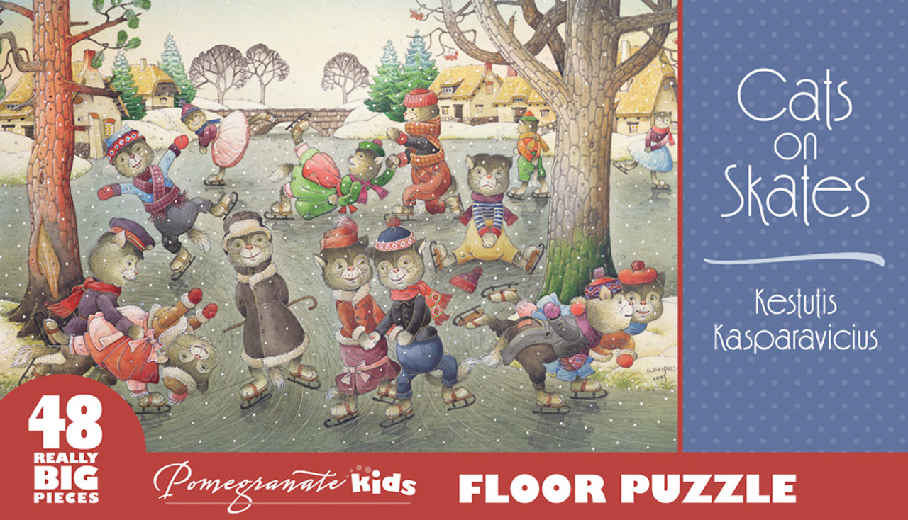 Kestutis Kasparavicius: Cats on Skates Floor Puzzle