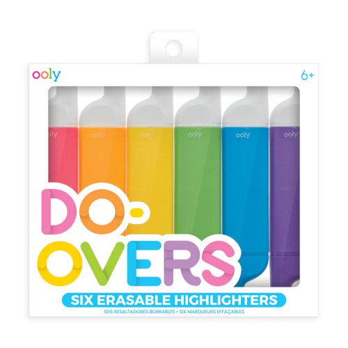 do-overs erasable highlighters - set of 6 - OOLY