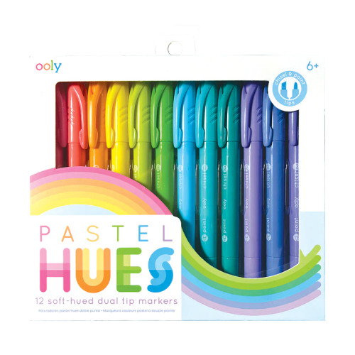 pastel hues dual tip markers - set of 12 - OOLY