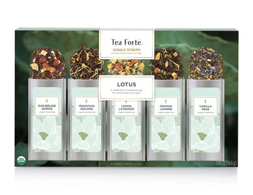 Lotus Single Steeps Organic Pyramid Tea Bags 