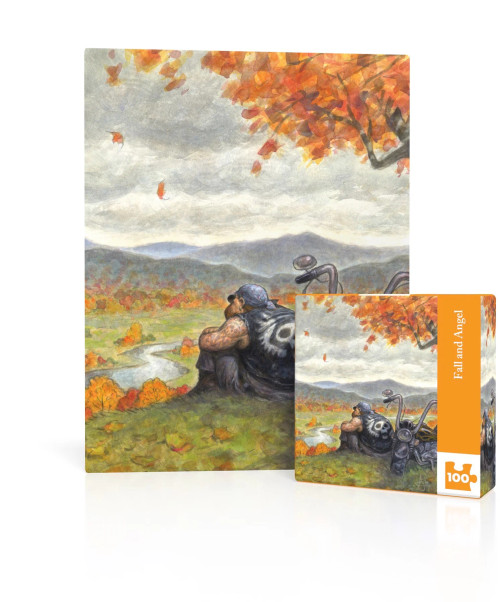 Fall and Angel Mini 100 Piece Mini Puzzle