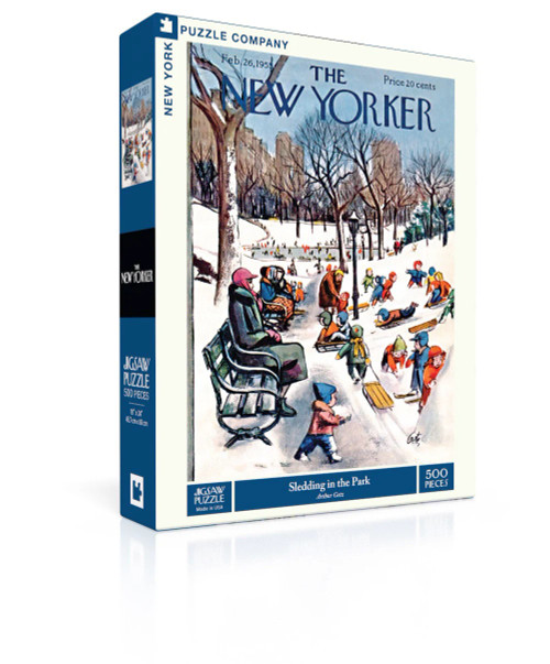 Sledding in the Park 500 Piece Jigsaw Puzzle