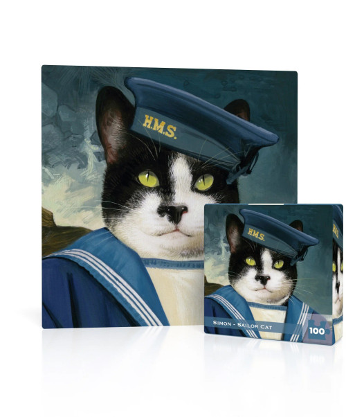 Simon - Sailor Cat Mini 100 Piece Mini Puzzle