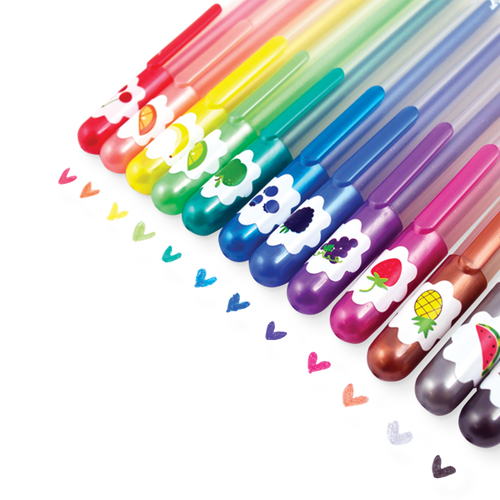 Yummy Yummy Scented Glitter Gel Pens - Set of 12