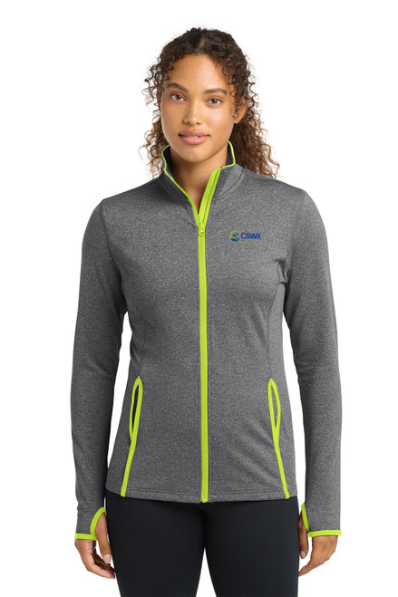 Sport-Tek® Ladies Sport-Wick® Stretch Contrast Full-Zip Jacket