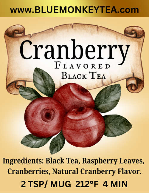 Cranberry Black Tea, loose leaf tea, seasonal fall, thanksgiving