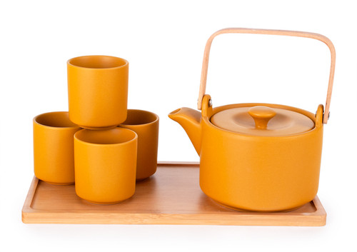 Tea Set Goldenrod - 5pc plus tray SOLD OUT