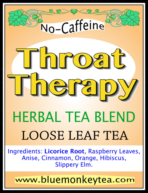 Throat Therapy, Caff-free, Herbal Loose Leaf Tea Blend