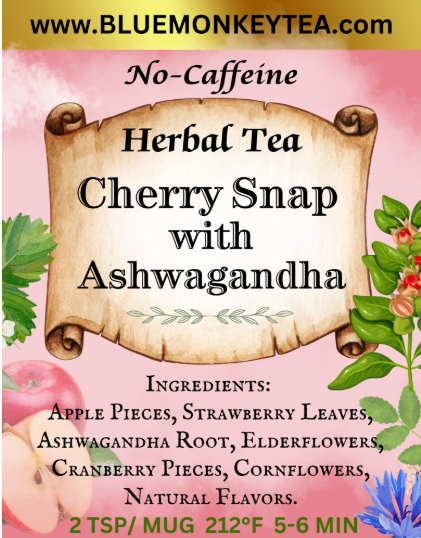 Cherry Snap with Ashwagandha, Herbal Loose-Leaf Tea