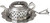 Teapot Tea Infuser , with lid and tray , 1" by 1" - sold out