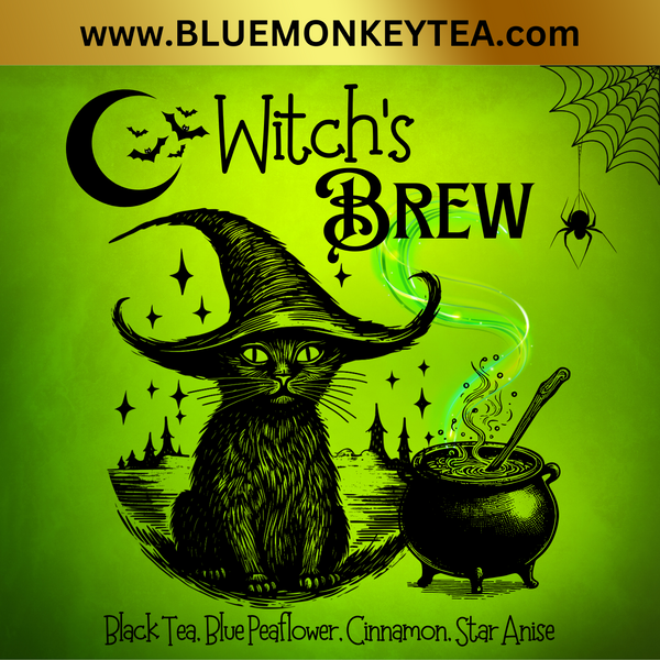 Witch's Brew - Taste the Darkness, Black Loose-Leaf Tea - Seasonal Halloween