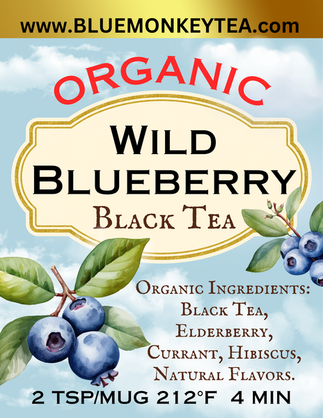 Organic Wild Blueberry, Black Loose Leaf Tea