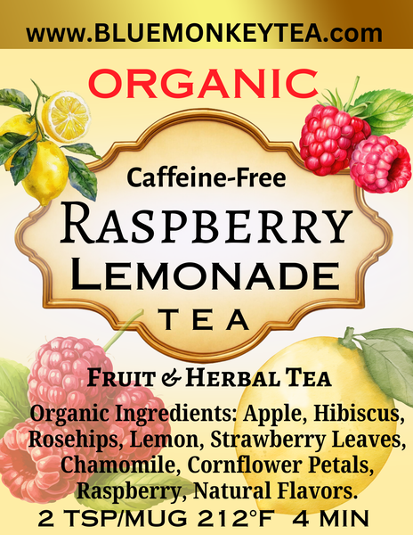 Organic Raspberry Lemonade, Fruit Loose Leaf Tea