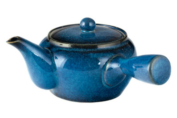 Kyusu Teapot Bluewith mesh basket infuser 20oz