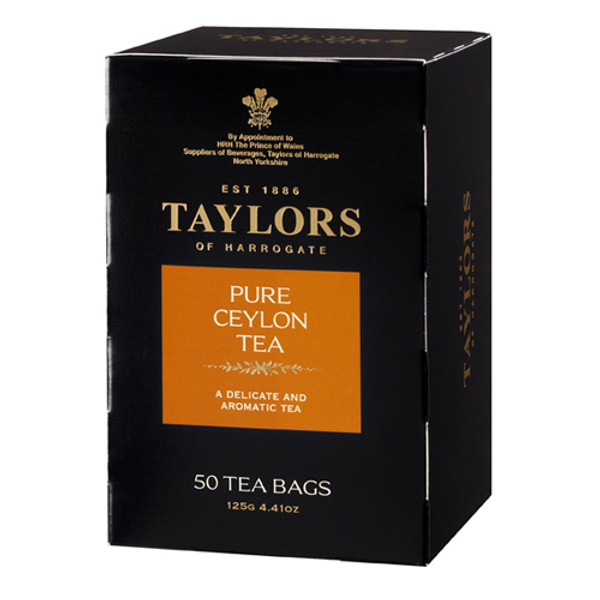 Taylors of Harrogate: PURE CEYLON TEA- 50 tea bags - Out of Stock