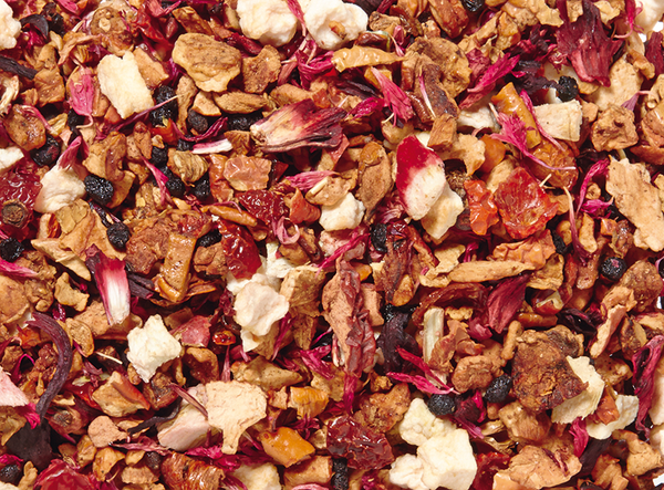Rhubarb Spritzer Tea, Caff-free, Fruit and Herbal Loose Leaf Tea Blend, seasonal summer