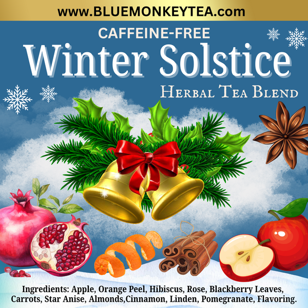 Winter Solstice Tea, Caff-free, Fruit and Herbal Loose Leaf Tea Blend - Seasonal Holiday Winter Solstice Tea, Caff-free, Fruit and Herbal Loose Leaf Tea Blend - Seasonal Holiday
