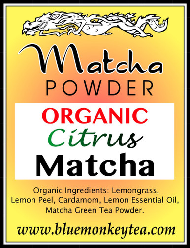 Organic, Citrus Matcha, Powder Tea - Blue Monkey Tea Store
