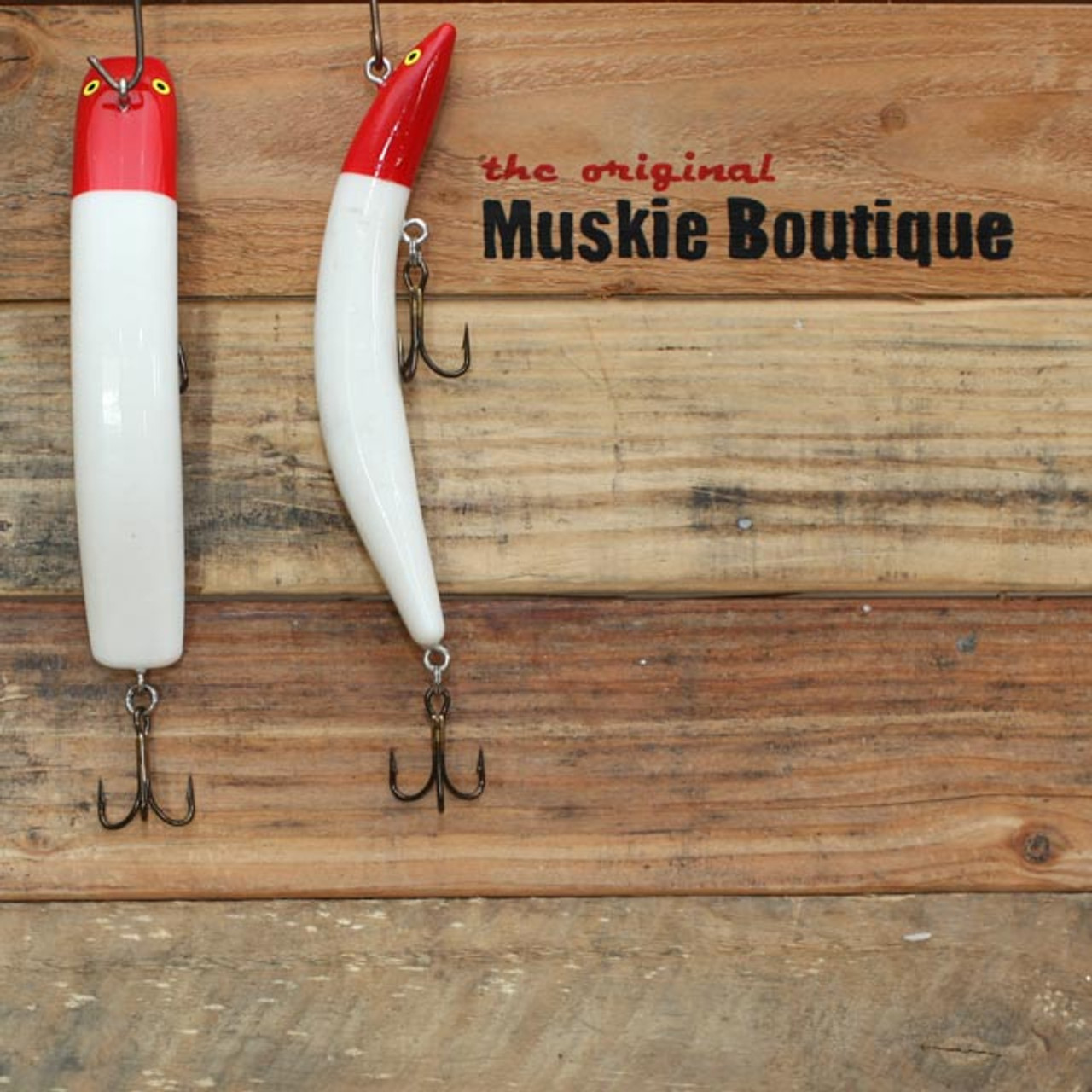 4 - vintage wood musky fishing lures