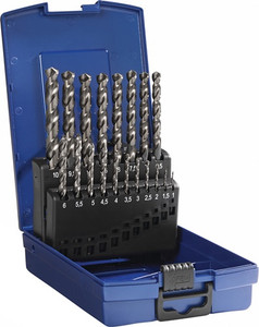 Spiralbohrersatz DIN 338 Typ TFL D.1-10x0,5mm HSS-Co5 fasennitriert 19tlg.PROMAT Spiralbohrersatz DIN 338 Typ TFL D.1-10x0,5mm HSS-Co5 fasennitriert 19tlg.PROMAT