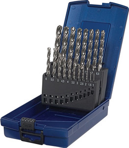 Spiralbohrersatz DIN 338 TypN Z3 D.1-10x0,5mm HSS-Co5 19-tlg.Ku.-Kass.PROMAT Spiralbohrersatz DIN 338 TypN Z3 D.1-10x0,5mm HSS-Co5 19-tlg.Ku.-Kass.PROMAT