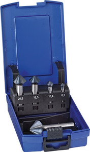 Kegelsenkersatz DIN 335C 90Grad 6,3-25,0mm HSS Nano 5-tlg.Ku.-Kass.PROMAT Kegelsenkersatz DIN 335C 90Grad 6,3-25,0mm HSS Nano 5-tlg.Ku.-Kass.PROMAT