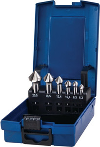 Kegelsenkersatz DIN 335C 90Grad 6,3-20,5mm HSS-Co 6-tlg.Ku.-Kass.PROMAT Kegelsenkersatz DIN 335C 90Grad 6,3-20,5mm HSS-Co 6-tlg.Ku.-Kass.PROMAT