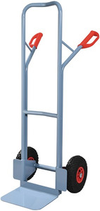 Stapelkarre H.1300mm Schaufel-L250xB320mm Luft-Bereifung Trgf.300kg blau PROMAT