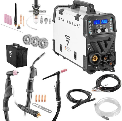 Inverterschweißgerät CTM-416 PULS Einzelgerät m.Zub.20-160 A luftg.3m STAHLWERK Inverterschweißgerät CTM-416 PULS Einzelgerät m.Zub.20-160 A luftg.3m STAHLWERK
