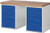 Werkbank Ser.BK 650 B1500xT700xH840mm Buche lichtgrau/blau 12 Schubl.PROMAT Werkbank Ser.BK 650 B1500xT700xH840mm Buche lichtgrau/blau 12 Schubl.PROMAT