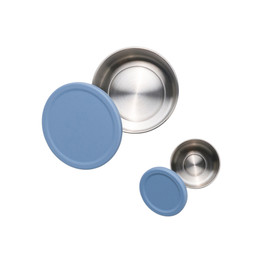 Nestling Stainless Steel Lunchbox Dipper Set - Dusty Blue