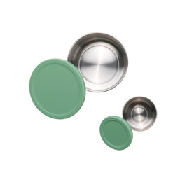 Nestling Stainless Steel Lunchbox Dipper Set - Sage