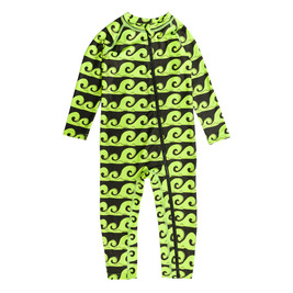 Neon by Nestling Brushed Full Swimmer - Green Waves