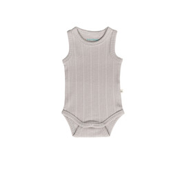 Woolbabe Organic Cotton/Merino Singletsuit - Pebble Marl