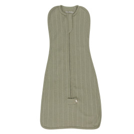 Woolbabe Organic Cotton/Merino Fitted Zip Swaddle - Flax Marl