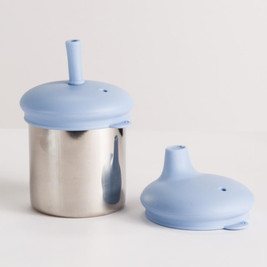 Nestling Stainless Steel 3-in-1 Sippy Cup - Dusty Blue