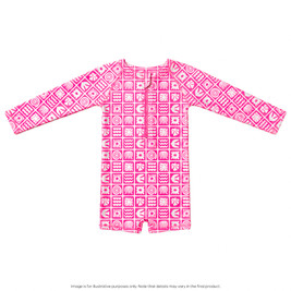 Nestling AquaLuxe Extra Shortie Swimsuit - Neon Pink Retro Surf
