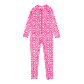 Nestling AquaLuxe Full Swimsuit - Neon Pink Retro Surf