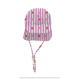 Nestling Neon Swim Legionnaire Hat - Striped Raspberries