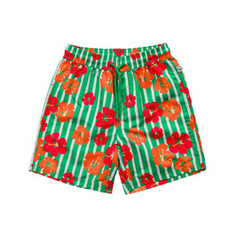 Nestling Neon Swim Boardies - Stripe Hibiscus