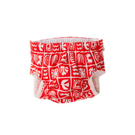 Nestling Neon Swim Nappy - Red Retro Surf