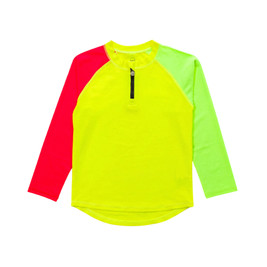 Nestling Neon Swim Half Zip Rash Vest - Spliced Yellow
