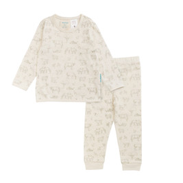 Woolbabe Merino/Organic Cotton Winter Pyjamas - Farmyard