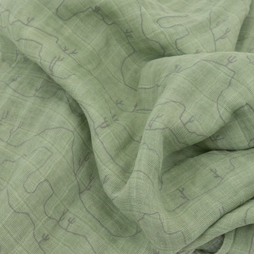 Little Unicorn Single Cotton Muslin Swaddle - Cactus Lines