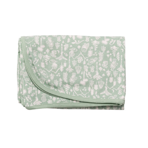 Woolbabe Merino/Organic Cotton Swaddle/Blanket - Petite Moss Wilderness