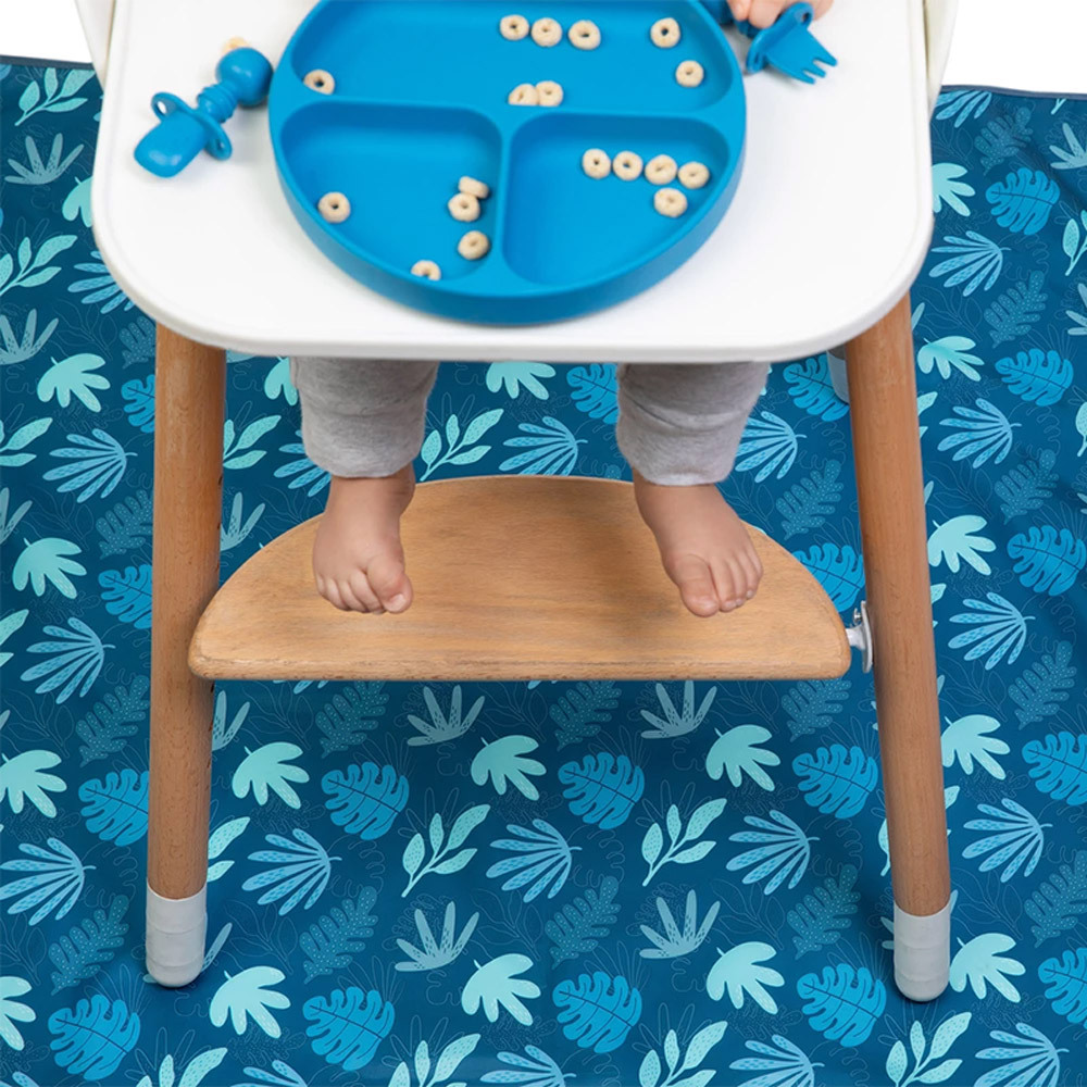 Bumkins Waterproof Splat Mat - Blue Tropic