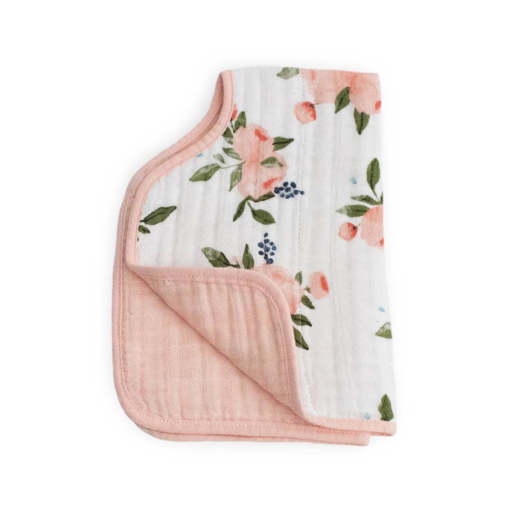 Muslin Burp Cloth - Watercolour Roses